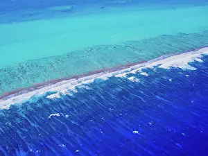 Stunning Prints: Lighthouse Reef, aerial view, Belize District, Belize