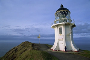 Northland Prints: Lighthouse and sign at Cape Reinga