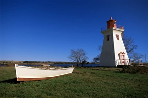 Beacon Prints: Lighthouse at Victoria by the sea, Prince Edward Island, Canada, North America