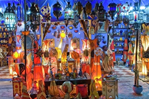 Skills Prints: Lights shop, medina of Chefchaouen, Rif region, Morocco