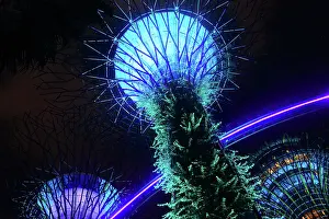Events Prints: Lightshow, The Gardens by the Bay, Singapore