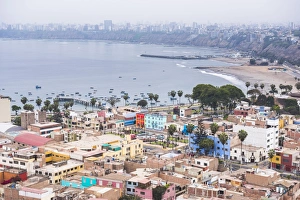 Cerro San Cristobal Prints: Lima seen from Cerro San Cristobal, Lima Province, Peru, South America