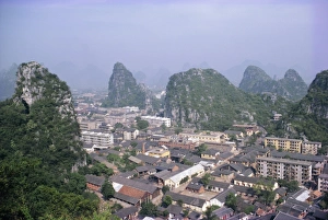 Guilin Prints: Limestone towers in the city of Guilin, Guangxi Province, China