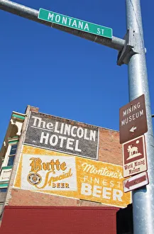 Hotels Prints: The Lincoln Hotel, National Historic District, Butte, Montana, United States of America
