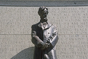State Capitol Prints: Lincoln statue at Nebraska State Capitol