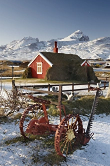 Images Dated 22nd October 2008: Lindarbakki turf house at Bakkagerdi, Borgarfjordur Eystri, East Fjords area