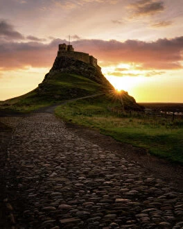 Fort Collection: Lindisfarne Castle at sunrise, Holy Island, Northumberland, England, United Kingdom