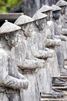 The Imperial City Prints: Line of stone statues at The Tomb of Khai Dinh