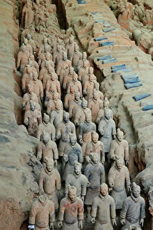 Archaeological Gallery: Lintong site, Army of Terracotta Warriors, UNESCO World Heritage Site, Xian, Shaanxi