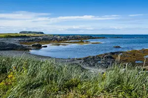 Newfoundland Prints: Little bay in the Norstead Viking Village and Port of Trade reconstruction of a Viking Age settlement