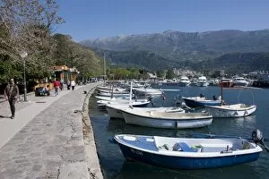 Images Dated 17th April 2008: Little boats in the harbour of the old town of Budva, Montenegro, Europe