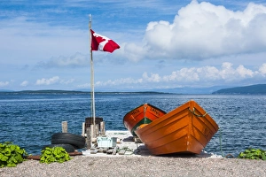 Newfoundland Prints: Little boats in th harbour of Corner Brook, Newfoundland, Canada, North America