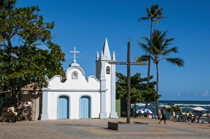 Bahia Prints: Little church in Praia do Forte, Bahia, Brazil, South America