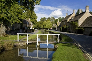 Streams Prints: Little Eye stream in Lower Slaughter Village, Gloucestershire, Cotswolds