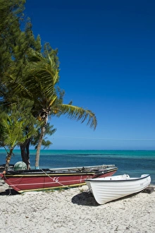 Calmness Prints: Little fishing boats, Providenciales, Turks and Caicos, Caribbean, Central America