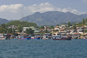 Nha Trang Prints: Little fishing village on the coast, Nha Trang, Vietnam, Indochina, Southeast Asia, Asia