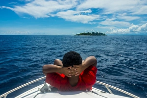Little island off the coast of Rabaul, East New Britain, Papua New Guinea, Pacific