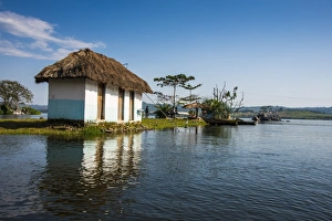 Jinja Prints: Little island at the source of the Nile