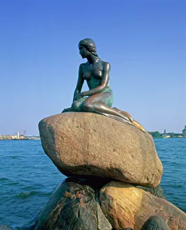 Bronze Prints: The Little Mermaid statue in Copenhagen, Denmark, Scandinavia, Europe