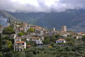 Little mountain village in the Lakonian Mani, Peloponnes e, Greece, Europe