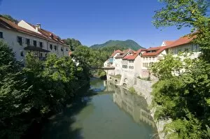 Images Dated 19th August 2008: Little river running through the town of Sofja Loket, Slovenia, Europe