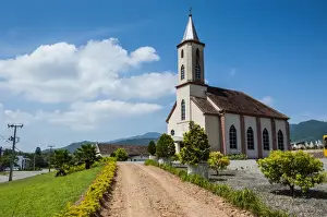 Blumenau Prints: Little undescribed church near the German town Blumenau, Brazil, South America