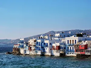 Little Venice, Chora, Mykonos Town, Mykonos Island, Cyclades, Greek Islands, Greece, Europe