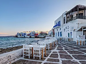 Chair Prints: Little Venice at sunrise, Chora