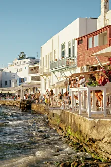 Sunset Colors Prints: Little Venice at sunset, Chora (Mykonos Town)