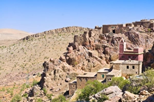 Mountain Village Prints: Little village in the desert of southern Morocco, Morocco, North Africa, Africa