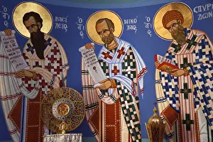 Pedoulas Prints: Liturgical object and fresco in the sanctuary of Pedoulas Orthodox church, Pedoulas