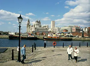Port Prints: Liverpool docks, Liverpool, UNESCO World Heritage Site, Merseyside, England