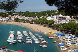 Costa Brava Prints: Llafranc, near Palafrugell, Costa Brava, Catalonia, Spain, Mediterranean, Europe