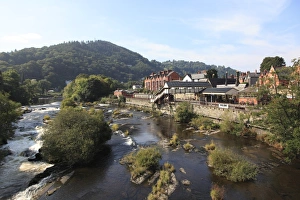 Railway Station Prints: Llangollen, Dee River, Railway Station, Dee Valley, Denbighshire, North Wales, Wales