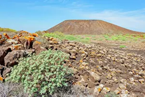 Canary Prints: Lobos Island showcases volcanic landscape and rocky terrain in Fuerteventura