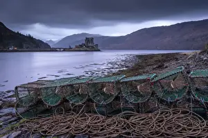 Rope Prints: Lobster Creels on the shores of Loch Duich near Eilean Donan Castle, Highlands, Scotland