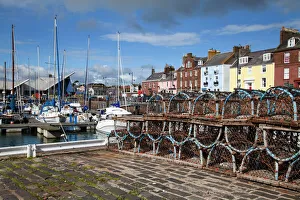 Fishing Prints: Lobster pots on the Quayside at the Harbour in Arbroath