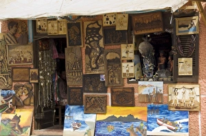 Santa Maria Prints: Local art, Santa Maria, Sal (Salt), Cape Verde Islands, Africa