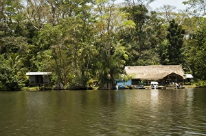 Costa Rican Prints: Local housing, Tortuguero National Park, Costa Rica, Central America
