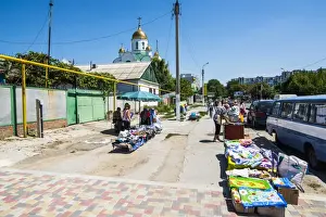 Tiraspol Prints: Local market in Tiraspol, capital of the Republic of Transnistria, Moldova, Europe