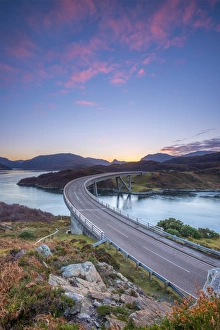 Loch a Chairn Bhain, Kylesku, Kylesku Bridge, landmark on the North Coast 500 Tourist Route