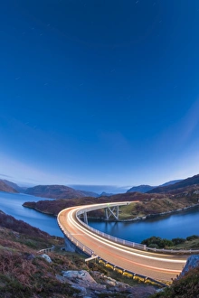 Loch a Chairn Bhain, Kylesku, Kylesku Bridge, landmark on the North Coast 500 Tourist Route
