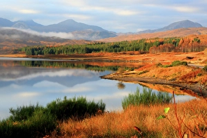 Perfect Prints: Loch Chroisg and mountains, Wester Ross, Highlands, Scotland, United Kingdom