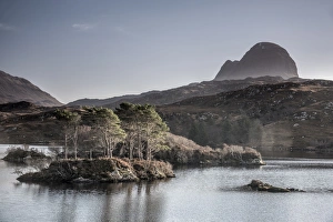 Loch Druim Suardalain, Mount Suilven, Lochinver, Sutherland, Highlands, Scotland