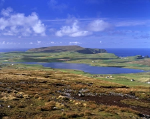 Shetland Prints: Loch of Spiggie and southwest coast of Mainland with