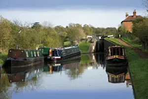 Canal Prints: Top lock, the Tardebigge flight of locks, Worcester and Birmingham canal