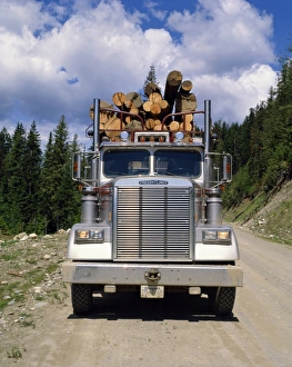 Logging Prints: Logging truck, British Columbia, Canada, North America