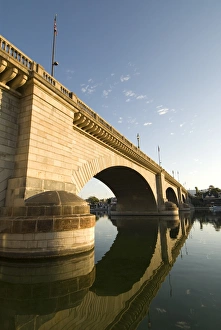 Reconstructed Prints: London Bridge in the early morning, Havasu, Arizona, United States of America