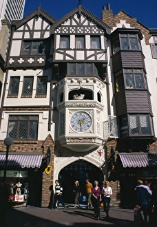 Perth Prints: London Court and clock, a popular meeting place, Perth, Western Australia
