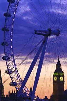 Images Dated 3rd January 2009: The London Eye and Big Ben, London, England, United Kingdom, Europe
